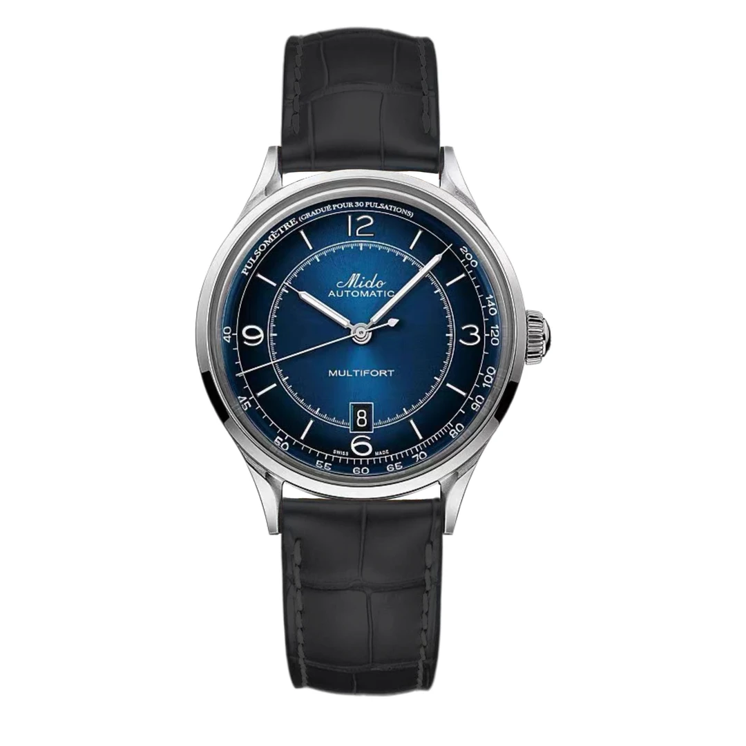 99新 Mido/美度 壹/舵手040407蓝盘/表径40mm