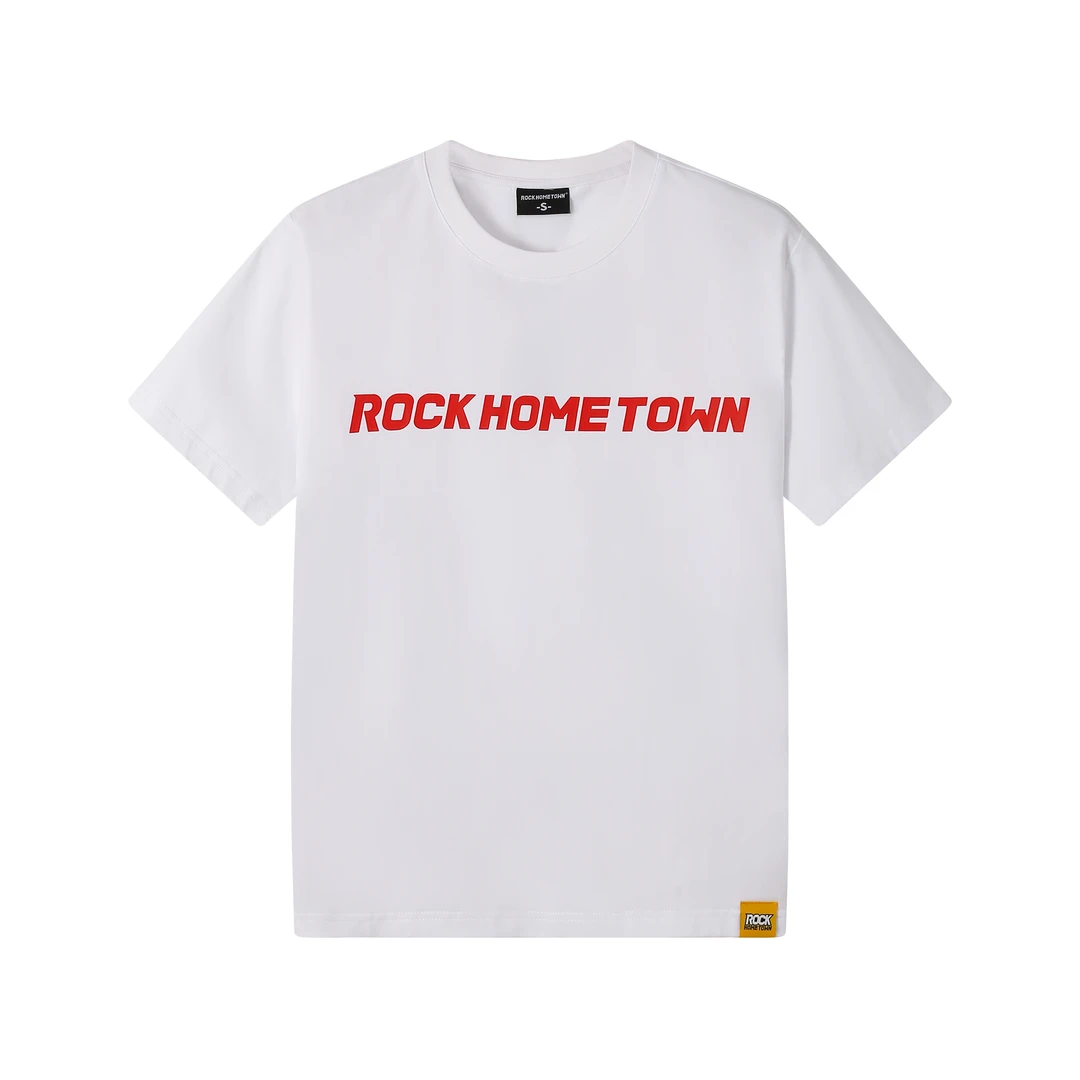 ROCK HOME TOWN我爱摇滚乐白色短袖