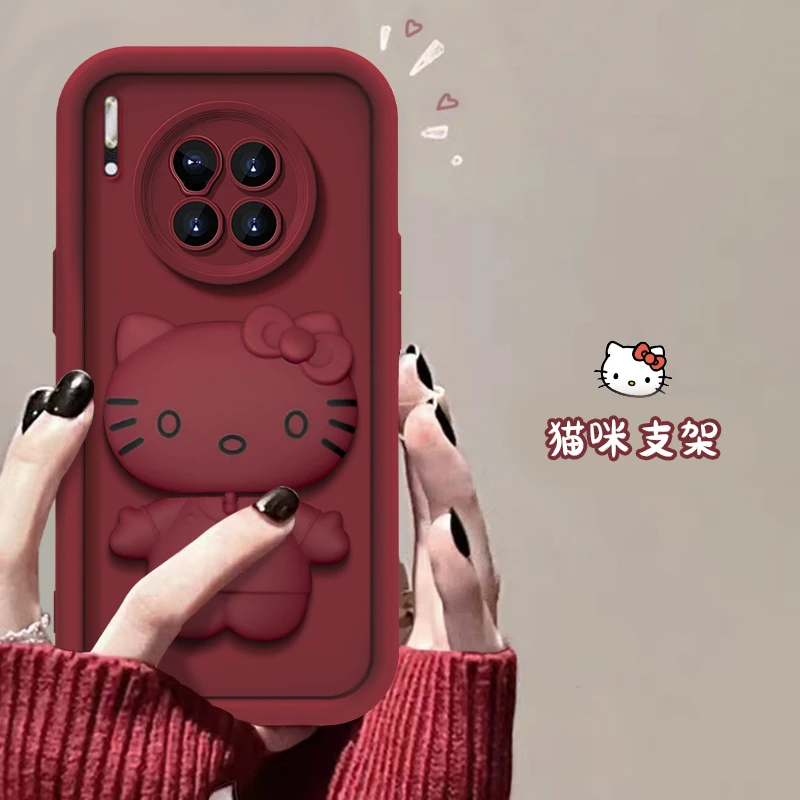 适用于华为mate30Pro猫猫支架手机壳全包硅胶可爱防摔女款软壳ins