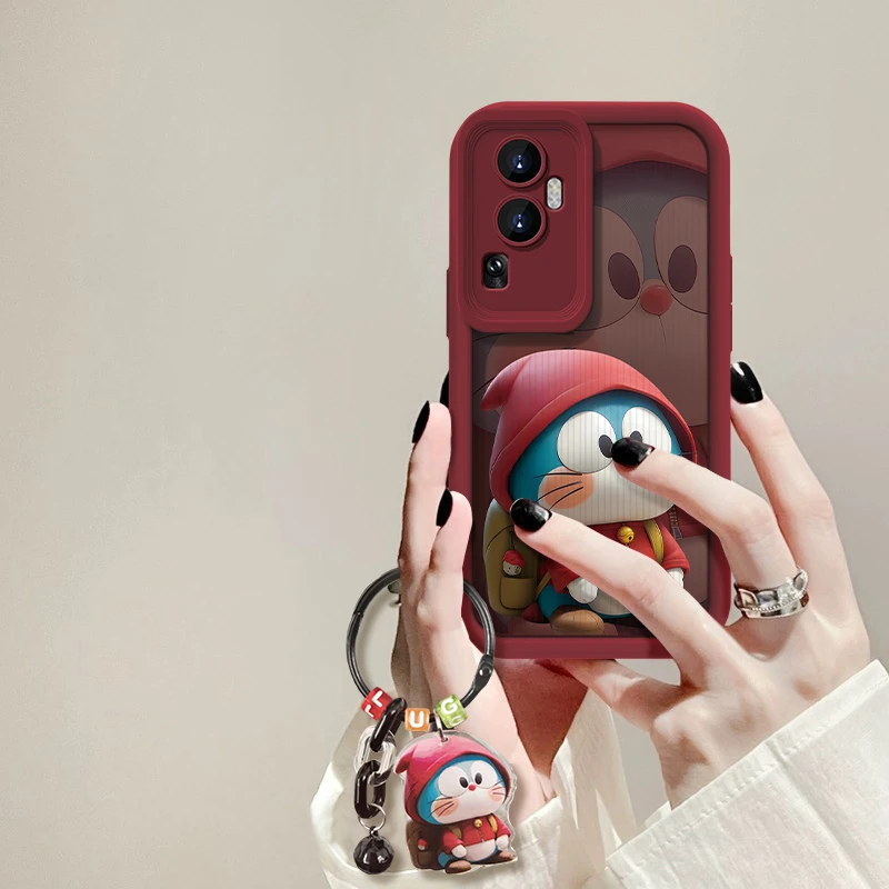 适用于OPPO Reno10Pro+叮当猫卡通手机壳全包硅胶软壳女款防摔