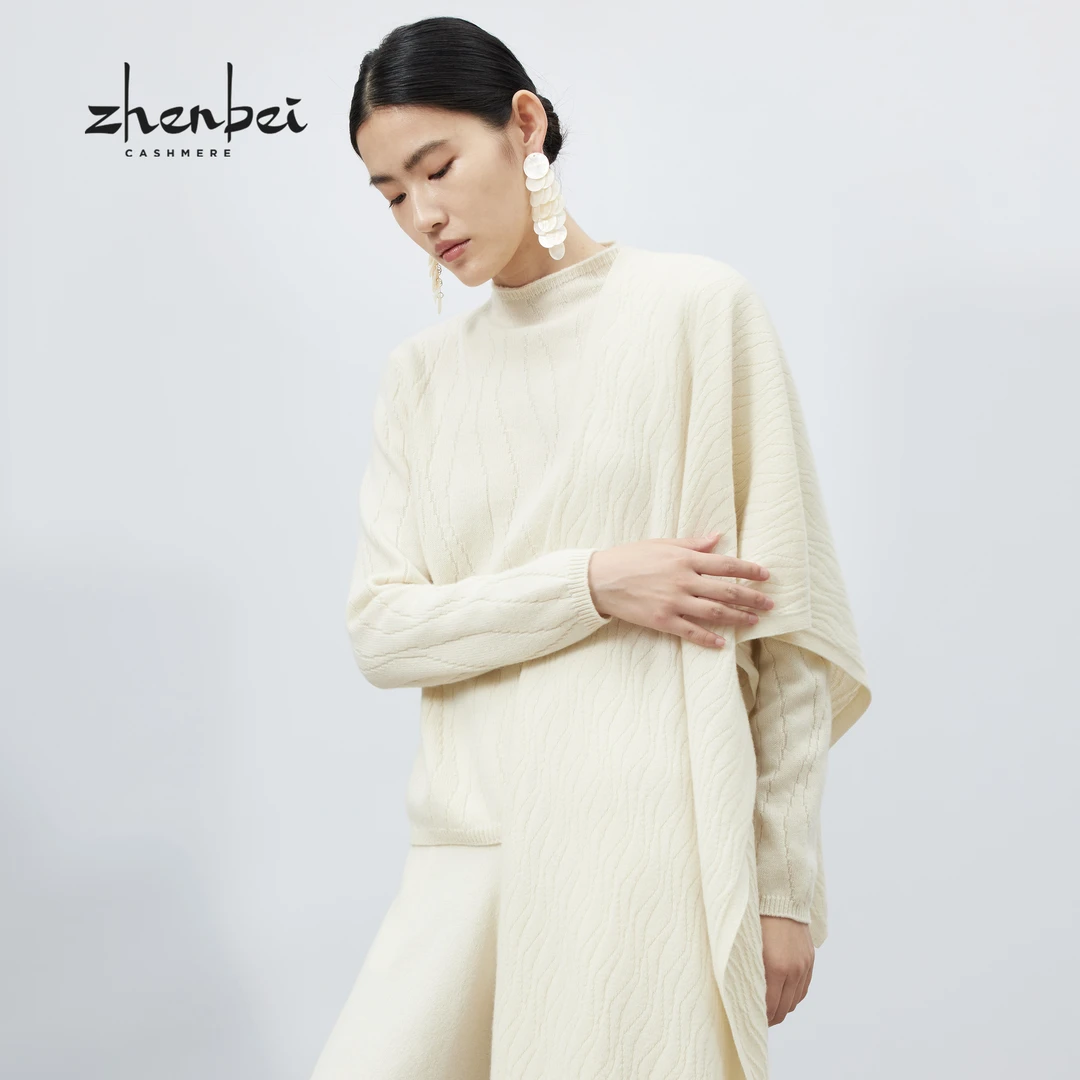 ZB/珍贝秋冬新款百搭無染色自带领波纹女衫/H91076-1