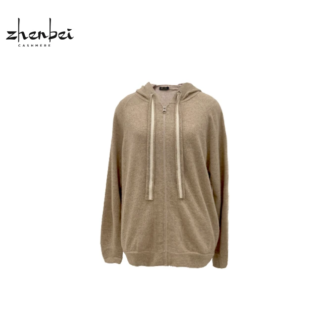 ZB/珍贝时尚休闲带帽拉链女开衫/54726