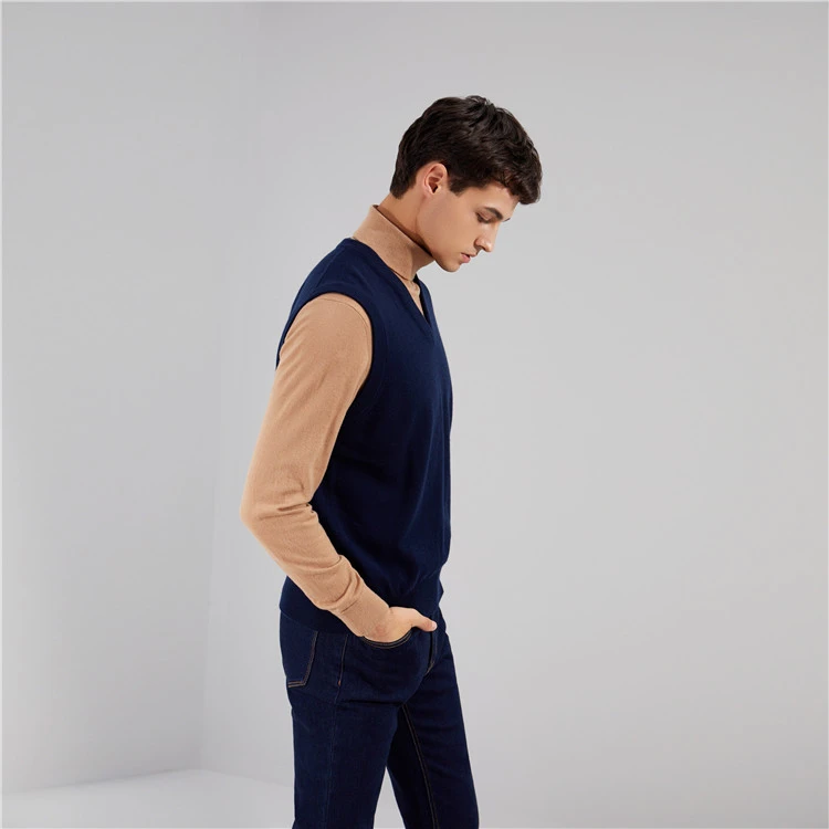 ZB/珍贝秋冬款可机洗V领男背心马甲/10292