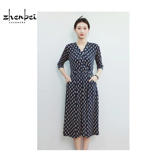 ZB/珍贝春夏款大码气质收腰轻奢显瘦女士旅游出街衣服45159