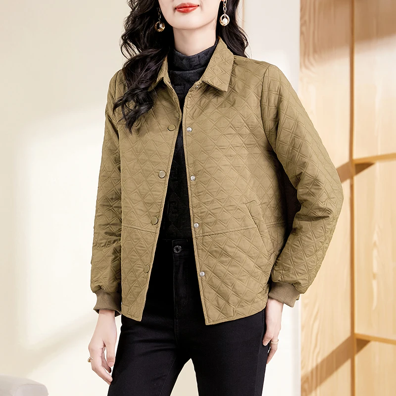 HN&MO/韩穆DA235817妈妈装秋装短外套中老年女装短款风衣时尚轻薄