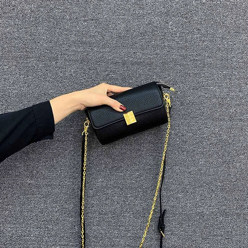 网红高颜值小圆包包女2025新款夏季爆款小挎包链条腋下迷你手机包