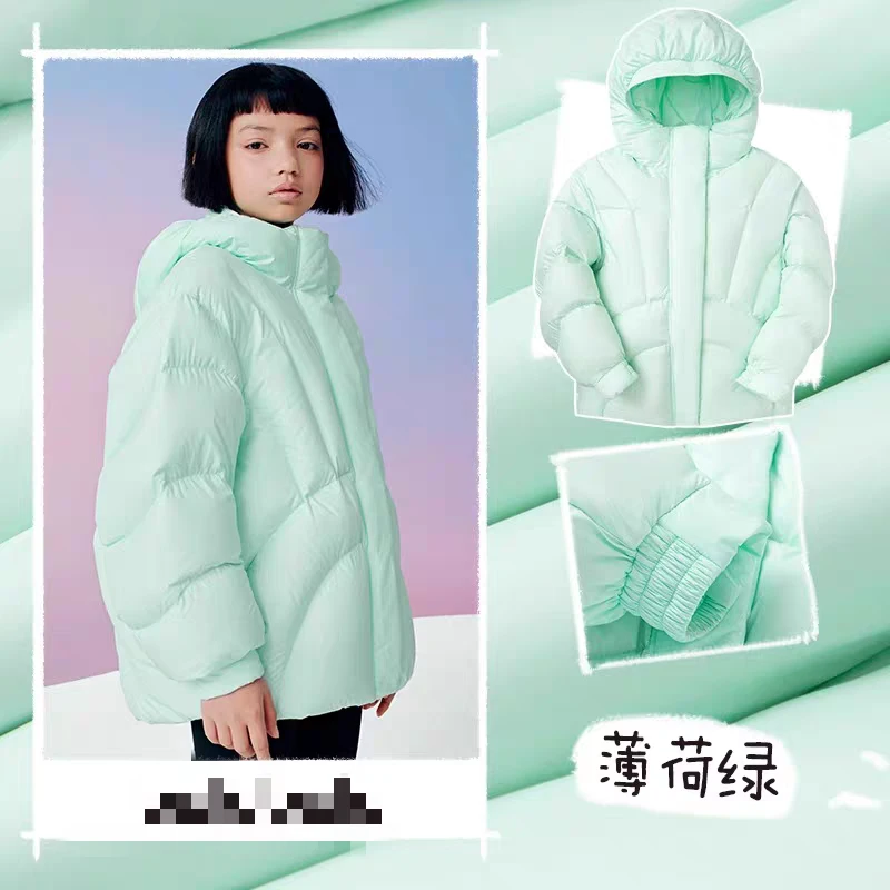 8啦女童鹅绒面包服