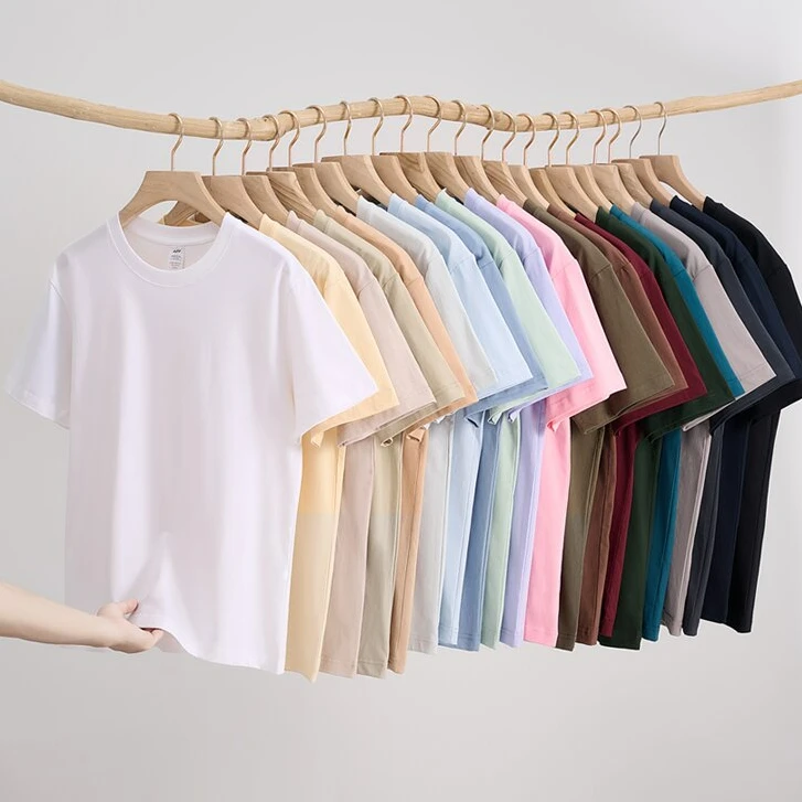 【2025短袖上新】新款新疆棉短袖圆领T恤01D男女同款