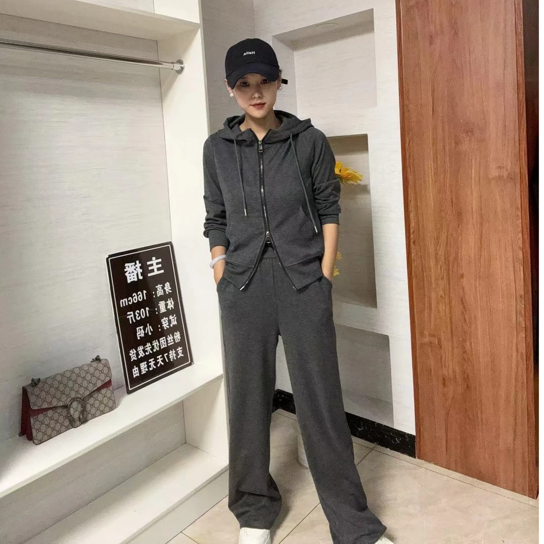 201春秋休闲减龄灰色两件套女装（建议身高160以上）