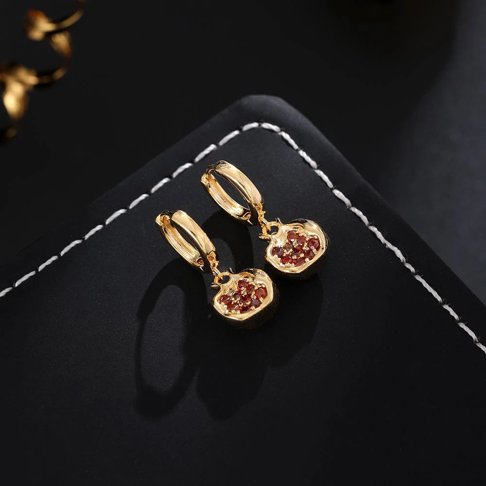 铜合金项链 《货号6477》石榴耳环