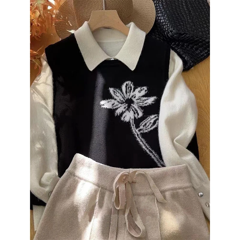 美到飙泪！手工植绒提花纯羊毛针织马甲