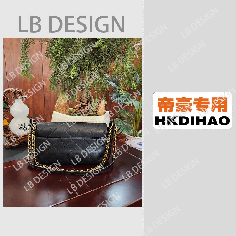 DESIGN手工打造真皮高端定制女士包【6089黑色】