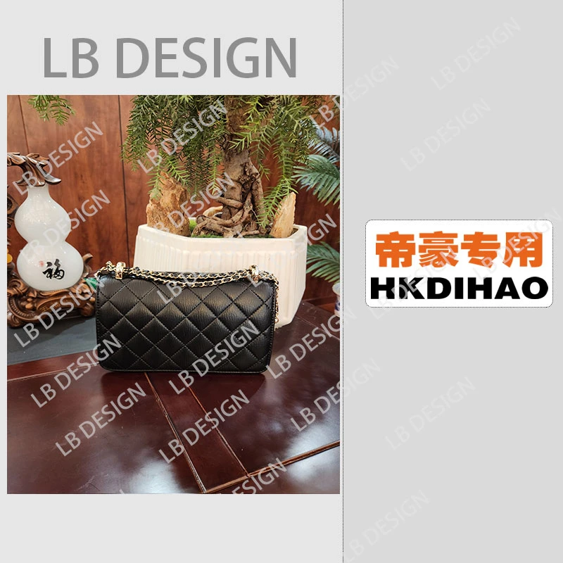 DESIGN手工打造真皮高端定制女士包【2339黑色】