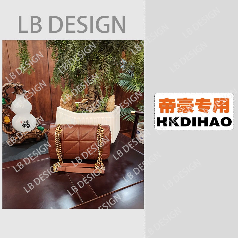 DESIGN手工打造真皮高端定制女士包【6068棕色】
