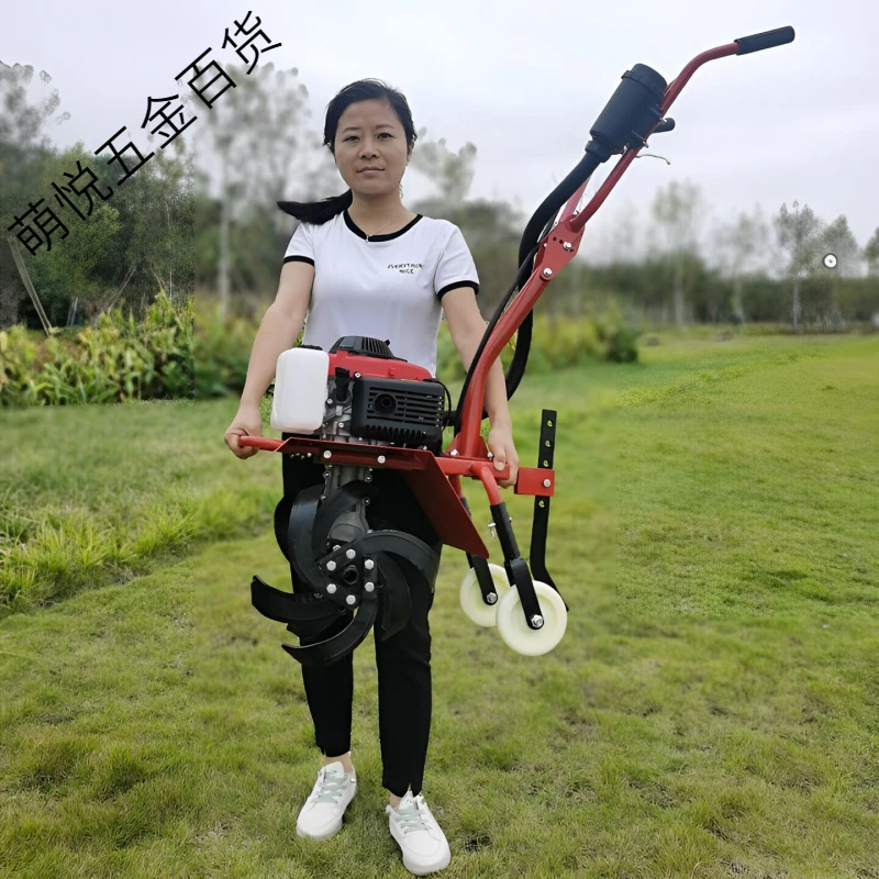 果园大棚小型多功能微耕机汽油耕地除草开沟机农用旋耕开荒翻土