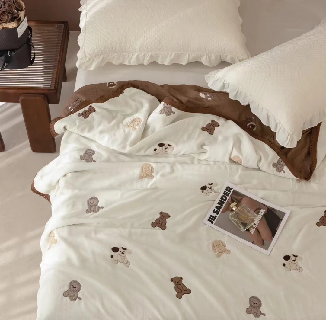 飞度家纺原创 五层纱一体被 可铺可盖