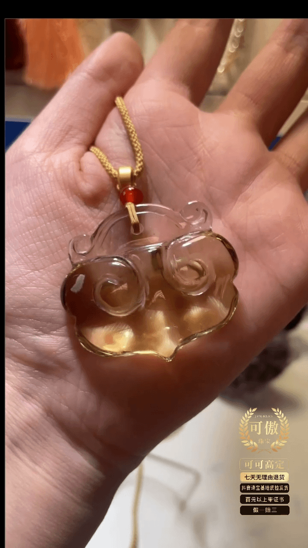 【闪购商品】水晶颈饰未镶嵌金锁