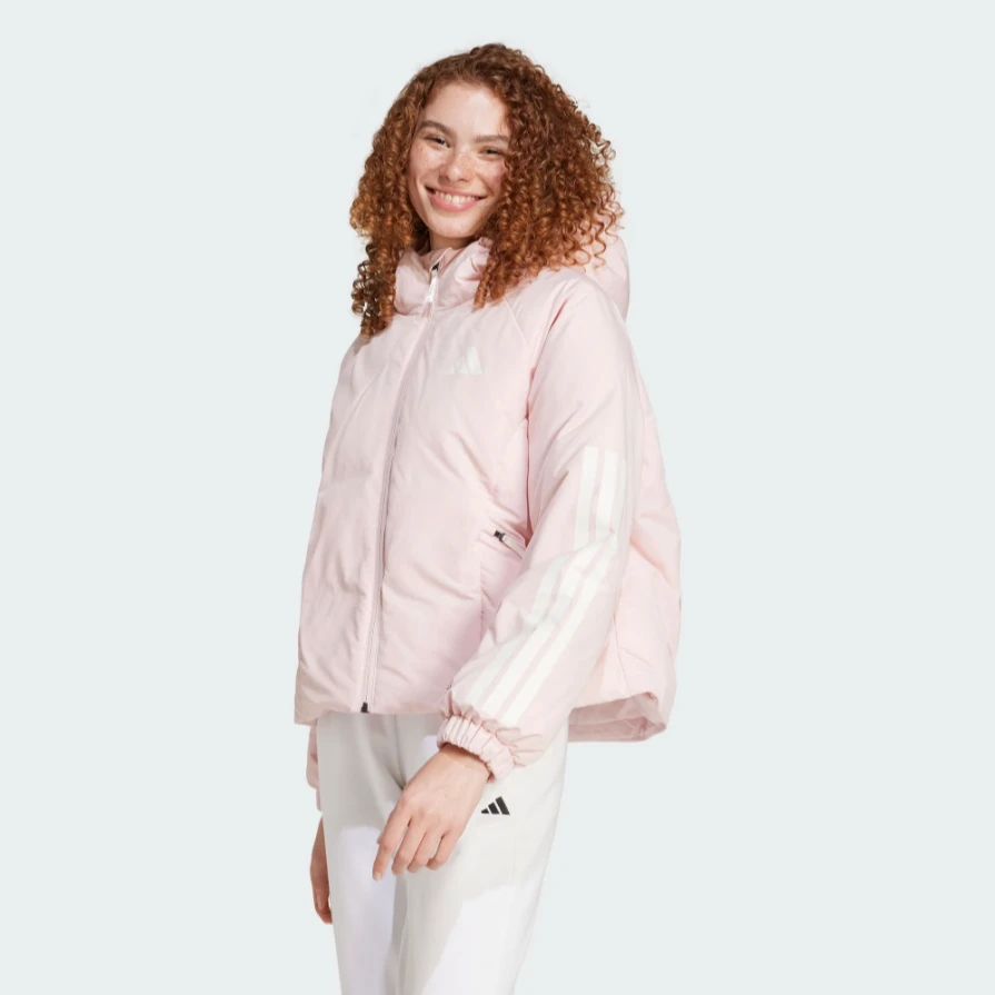 adidas/阿迪达斯【SWC店铺同款】女子 宽松保暖羽绒服 粉色 JG5921