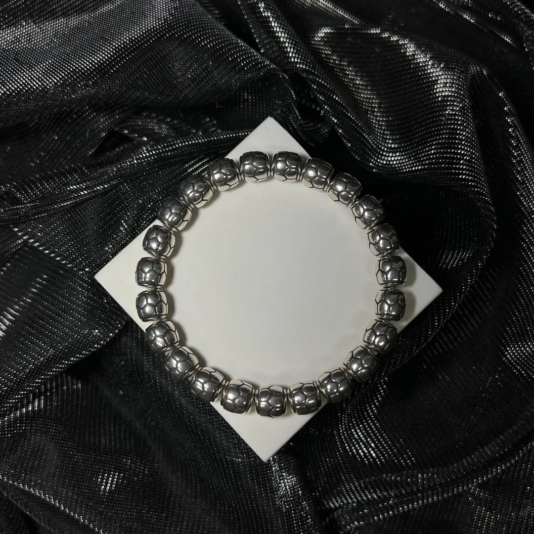 925银手链 謎楽出品·新款925喜马拉雅寿珠手串·时尚叠戴男女同款