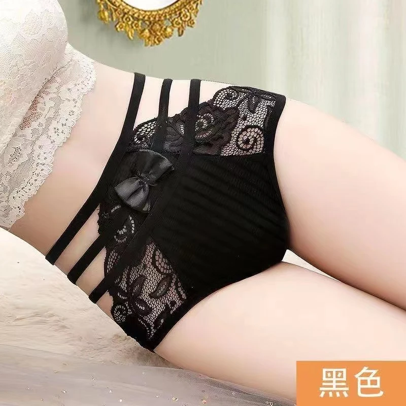 蕾丝个性内裤女迷人高腰收腹性感内衣新款女士内裤内裤女胖mm大码