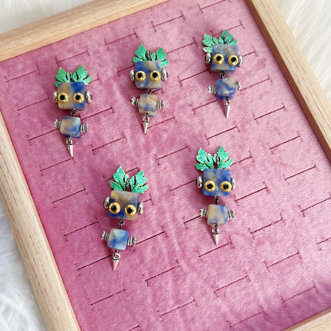 【萝卜酱】手工制作项链朋克风机器人项链创意礼品钥匙扣情侣