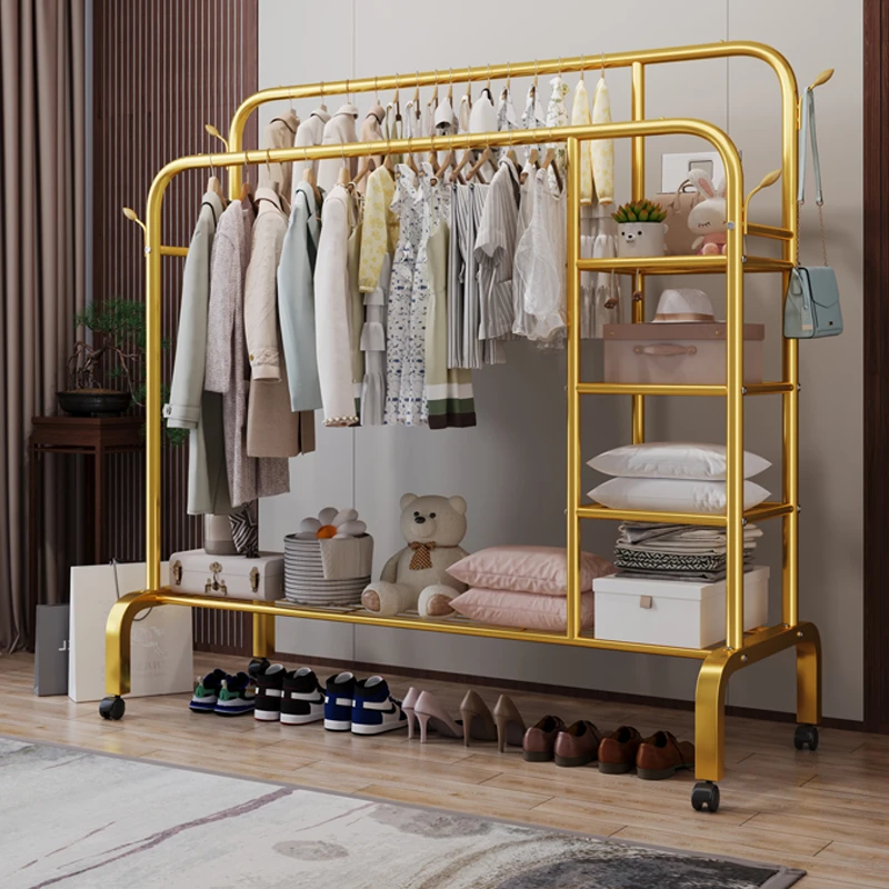 唯阔衣架子落地式落地挂衣架卧室落地式家用衣服架晾衣架挂衣架子