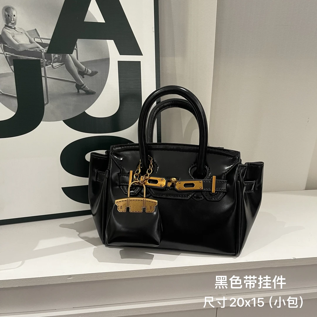 2024新款手提铂金包百搭高级感小众Q版单肩斜跨小号铂金包女2056