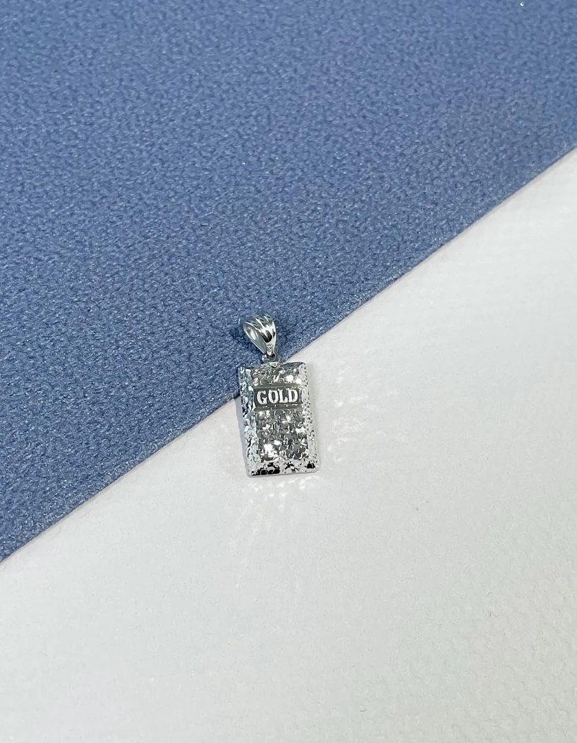 铂金pt950精品吊坠（实心碎碎冰金砖）