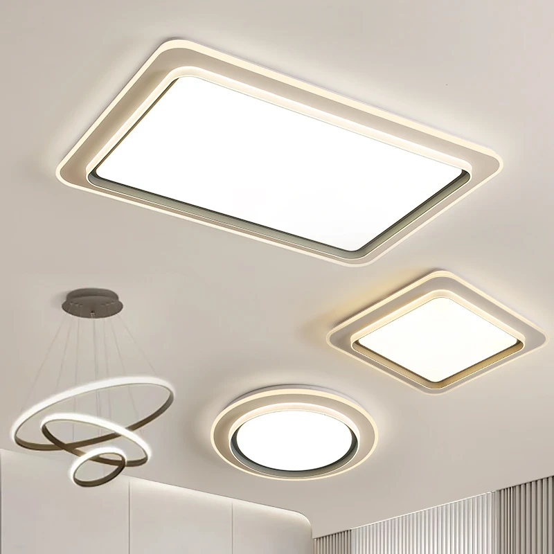 时尚简约吸顶灯客厅灯家装吸顶灯卧室灯房间灯智能语音三色变光