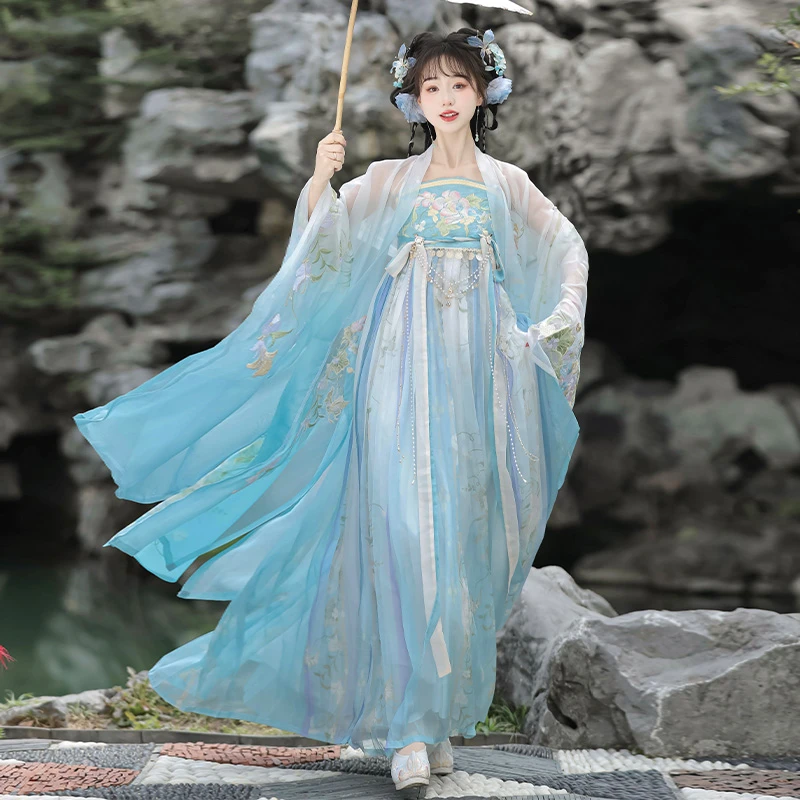 秀巅原创古典汉服女【征集中】唐制大袖衫诃子裙重工汉元素日常