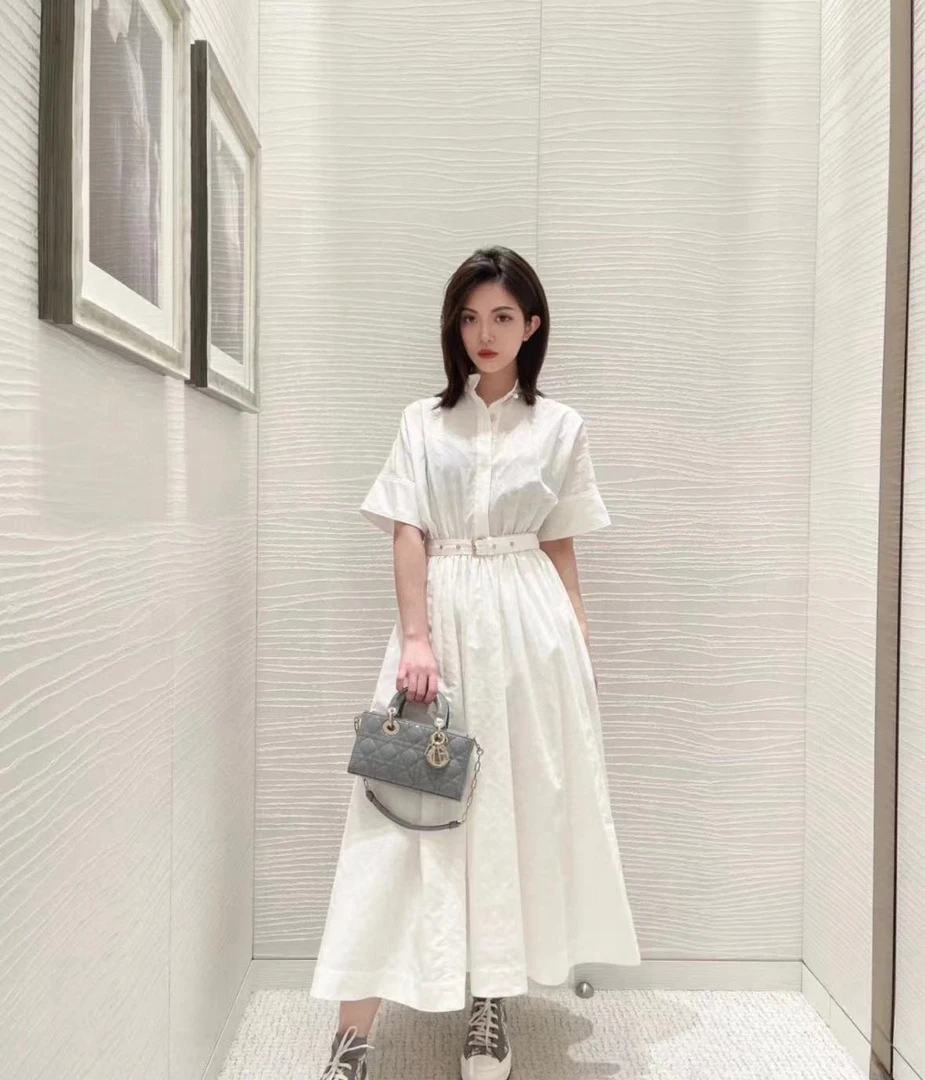 99新 DIOR/迪奥 白色连衣裙 42码00742