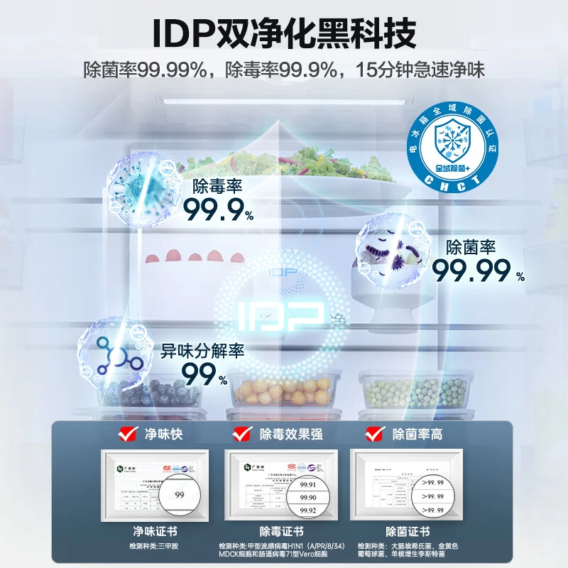 【政府补贴20%】容声526升法式灰多门双系统双循环大容量净味冰箱