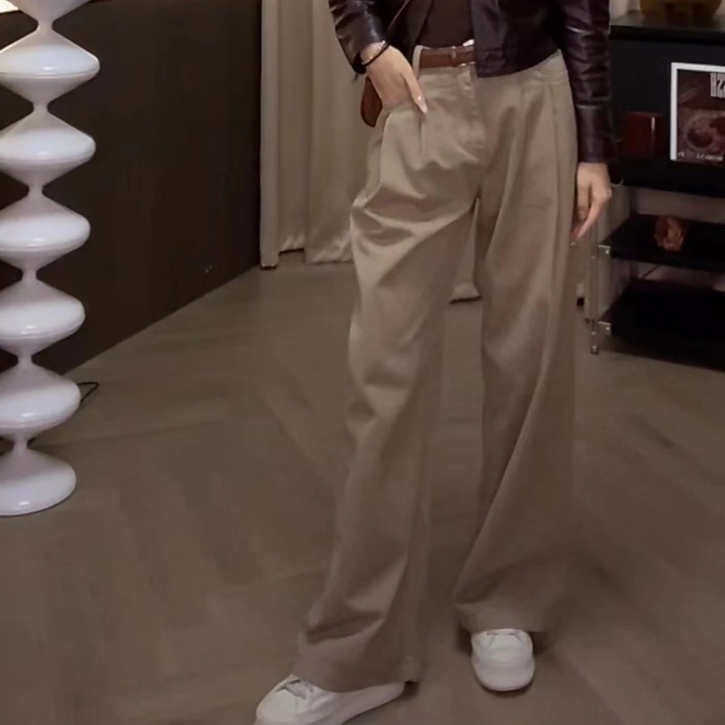 【美美】★“慢行前路“ins高街潮2024年新款阔腿长裤