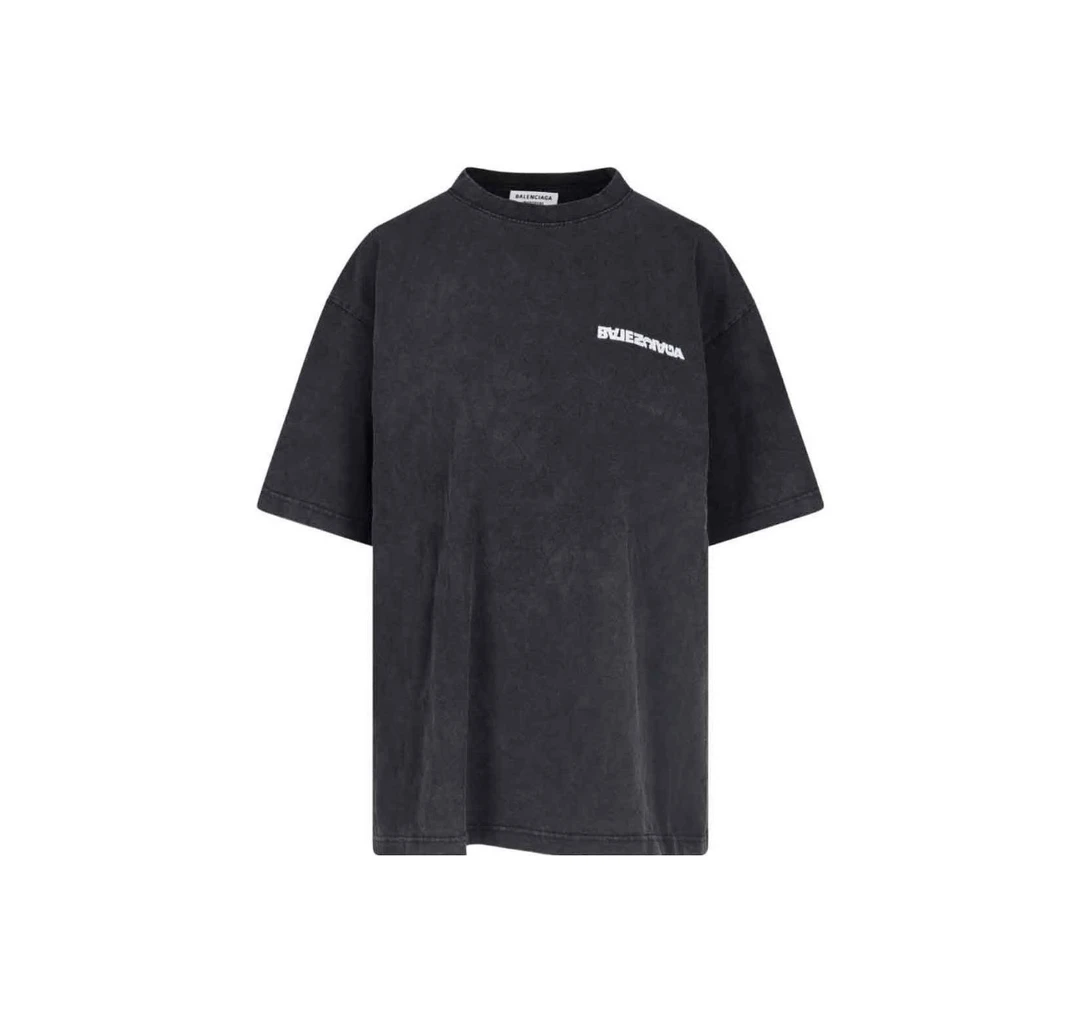 全新未使用 Balenciaga/巴黎世家 做旧倒字母标T恤