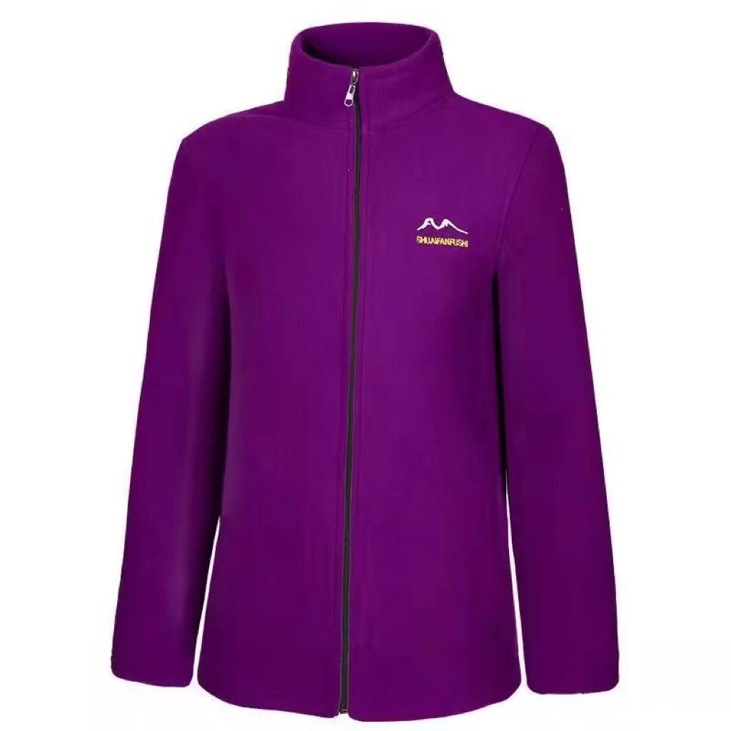 冬春款摇粒绒外套女中老年女装加厚宽松型妈妈运动双面绒短款上衣