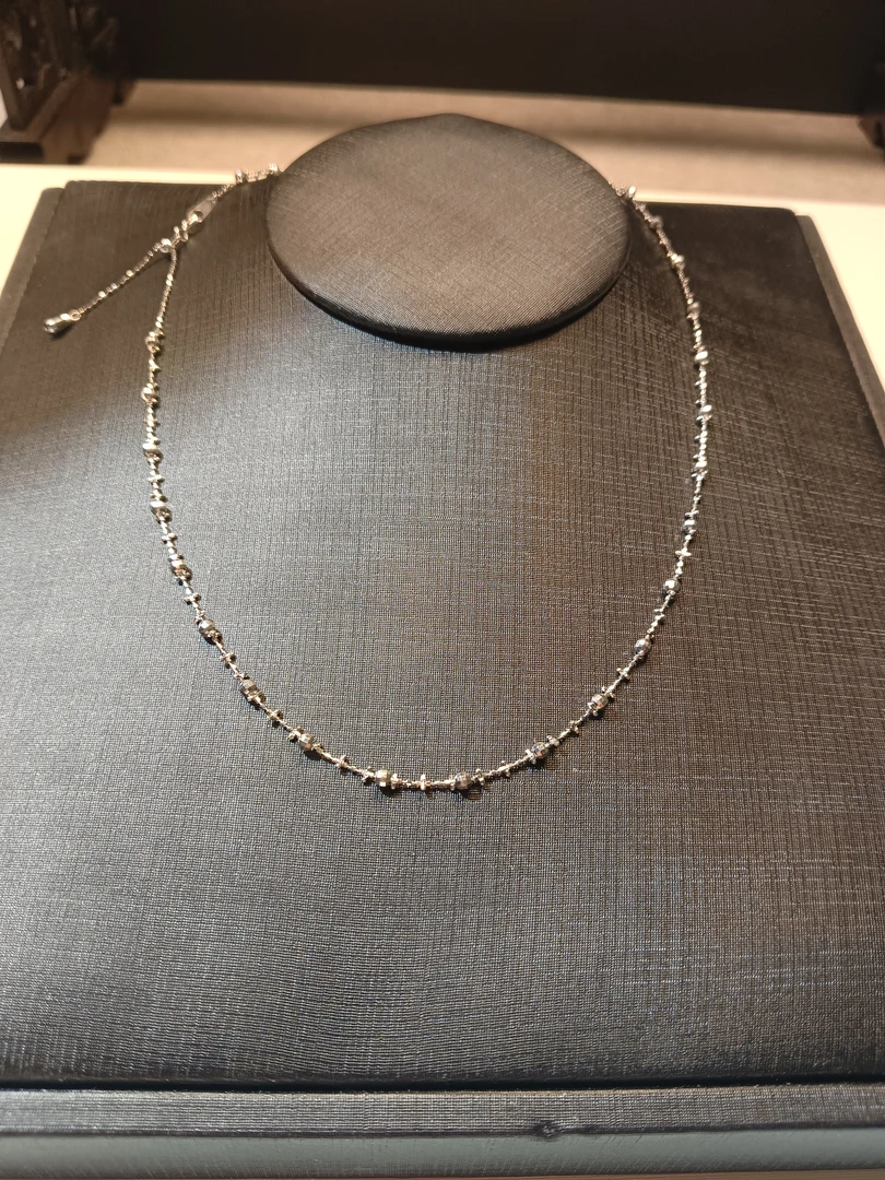 18k金k白仙女素链