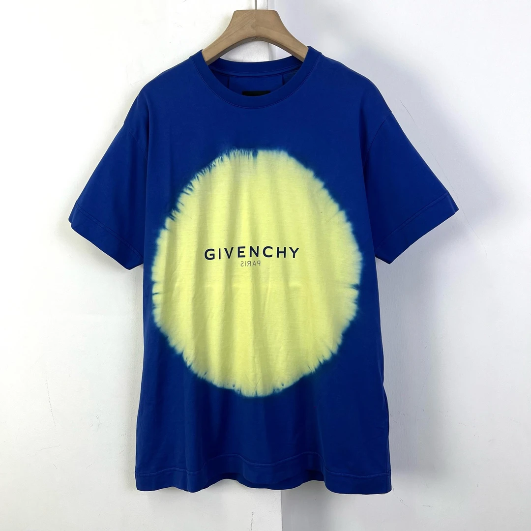 Givenchy/纪梵希/s码/深蓝色扎染短袖/95新/编码10093