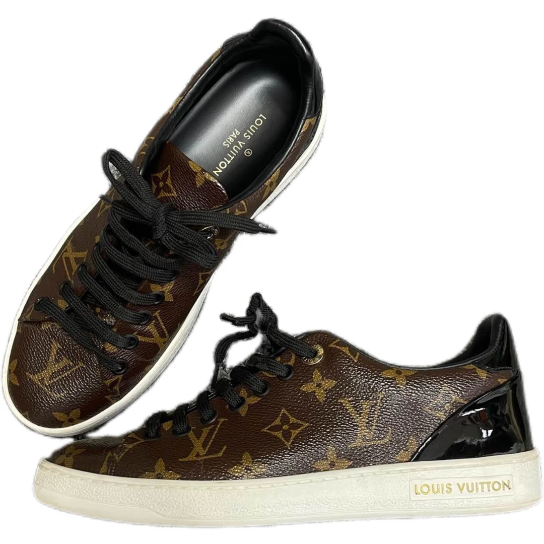 LouisVuitton/路易威登/37码/ LV低帮平底老花板鞋/95新/0565