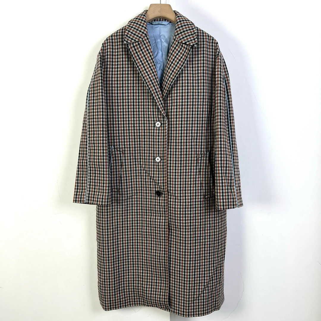 Acne Studios/xs码/格纹毛呢大衣外套/97新/编码11301
