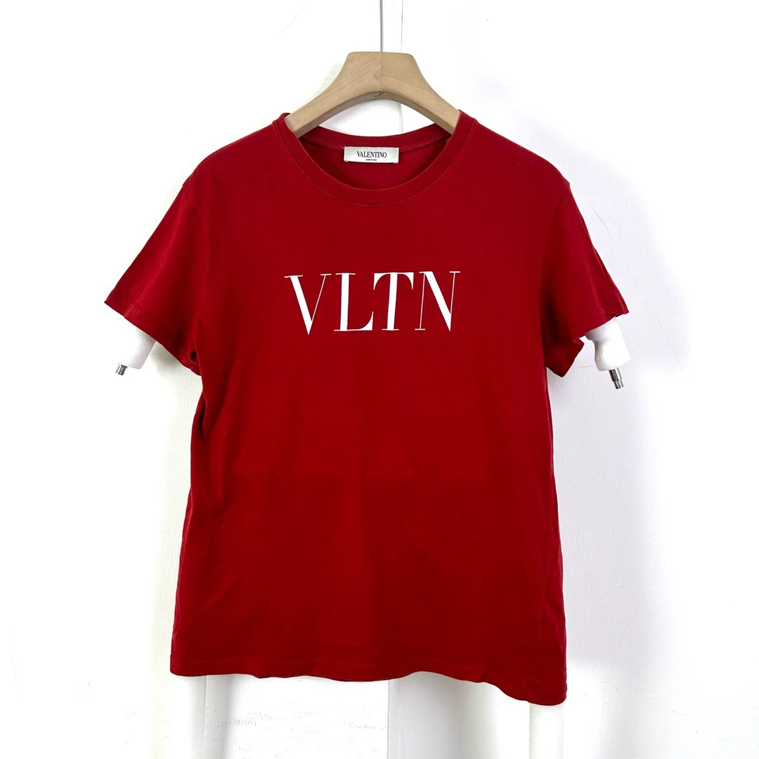 Valentino/华伦天奴/xs码/字母logo红色短袖/女款/95新/编码10994