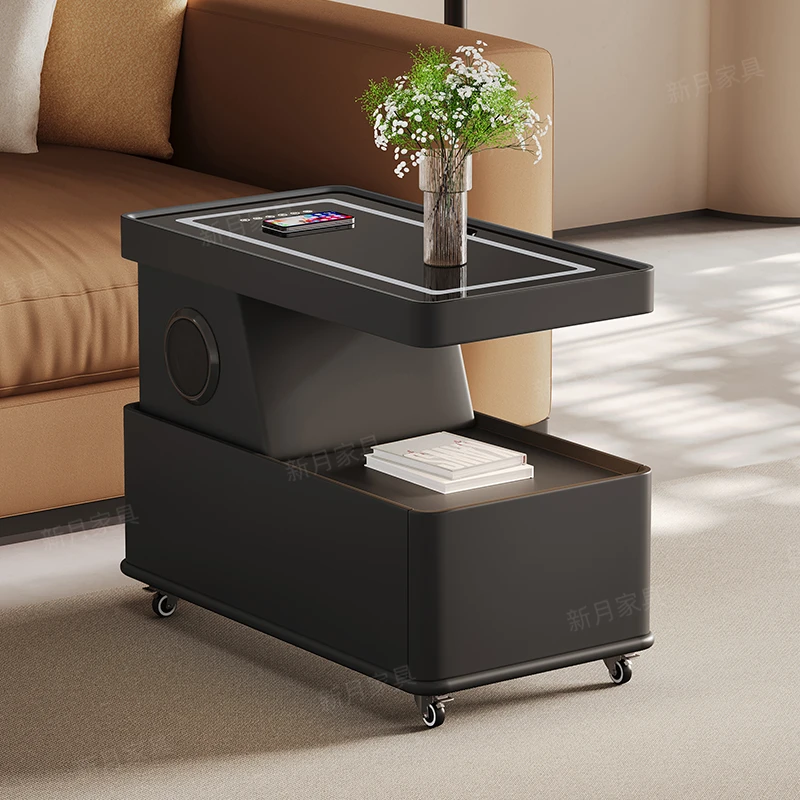 意式极简可移动沙发边几小推车现代简约网红客厅侧边柜多功能茶几
