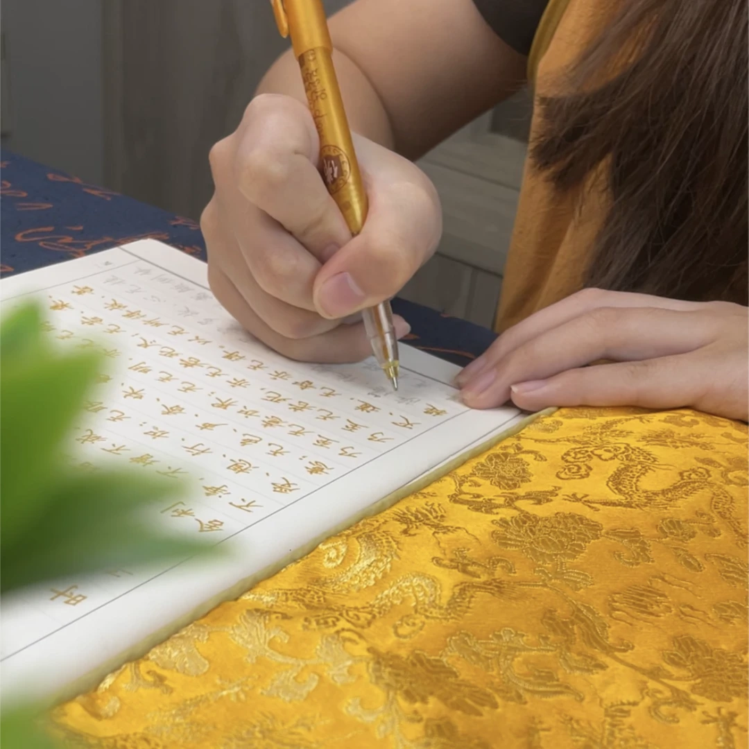 【童子】简体硬笔正楷 女士手抄本 静心临摹练字帖 生僻字带注音