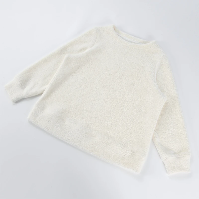 酒窝桃子大码仿绒针织毛衣正肩显瘦长袖打底纯色简约抗起球保暖秋