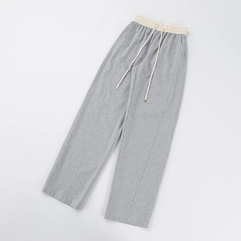 09209大码拼接休闲卫裤含艾草防蚊裤直筒微阔腿显瘦透气吸汗夏