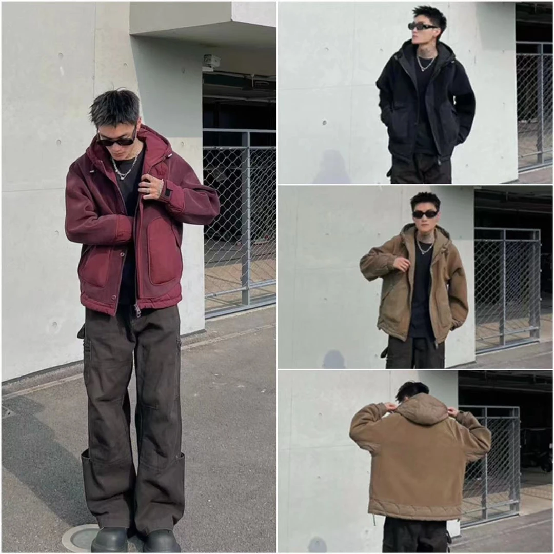 主播专属 WD82121屋鼎冬季新款加绒连帽外套