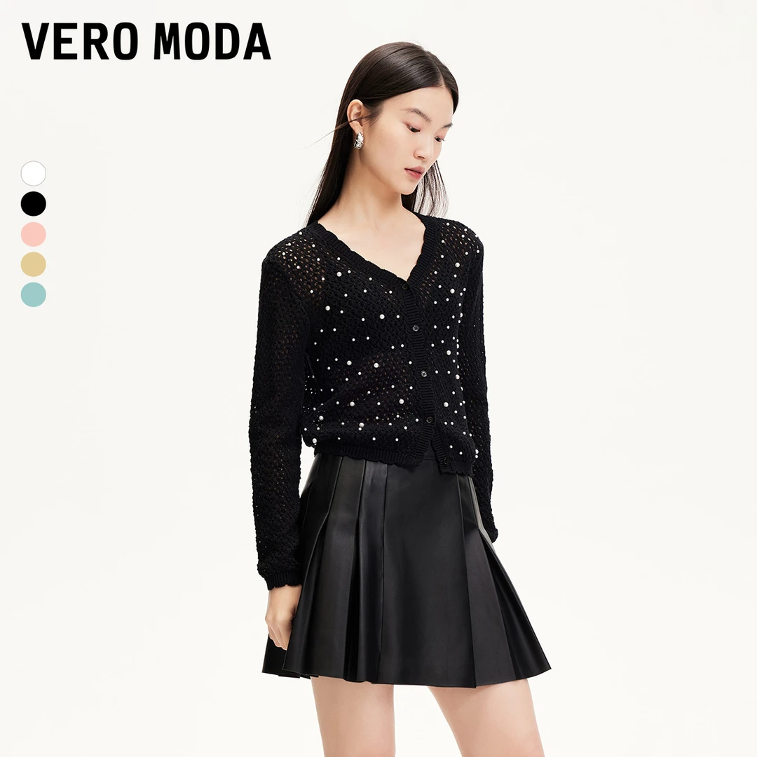 【达人推荐】Vero Moda针织衫欧若风多巴胺镂空仿珍珠325113020