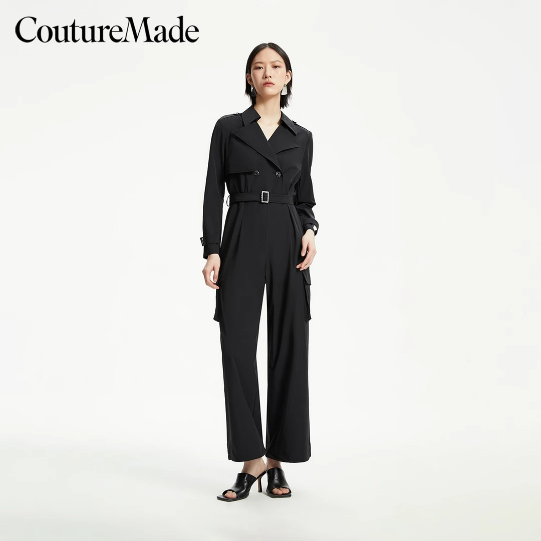 【丽公主专属】Couture Made连体裤衣式翻领双排扣324244001