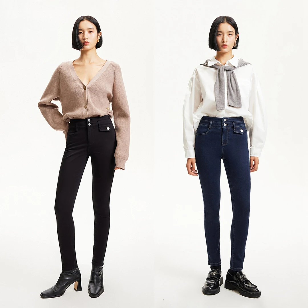 【达人推荐】Vero Moda牛仔裤莱赛尔小脚九分裤324349028