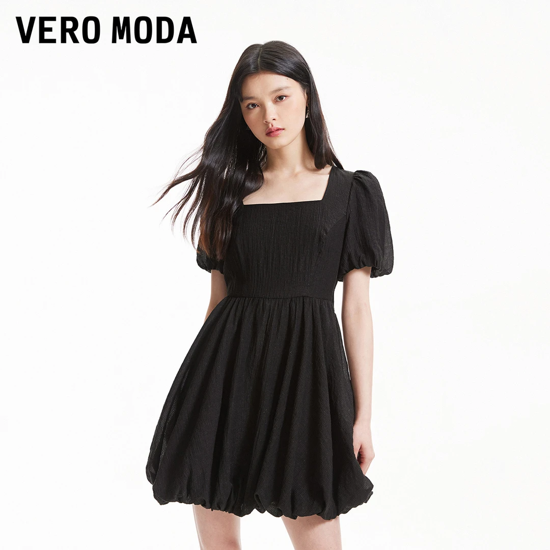 1051【达人专享】Vero Moda连衣裙风铃裙减龄法式花苞裙32417B016