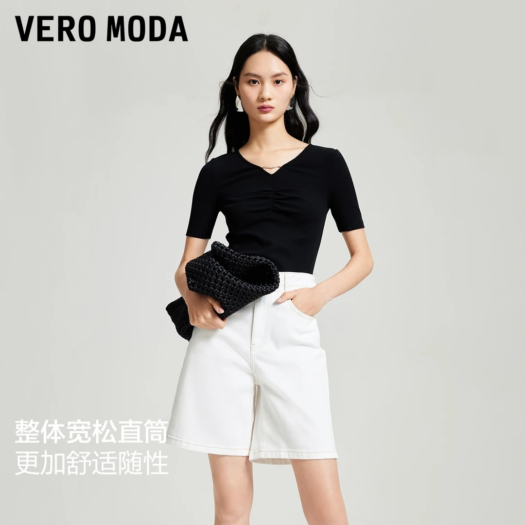 1191【金拐子专属】Vero Moda牛仔短裤女高腰休闲324243017